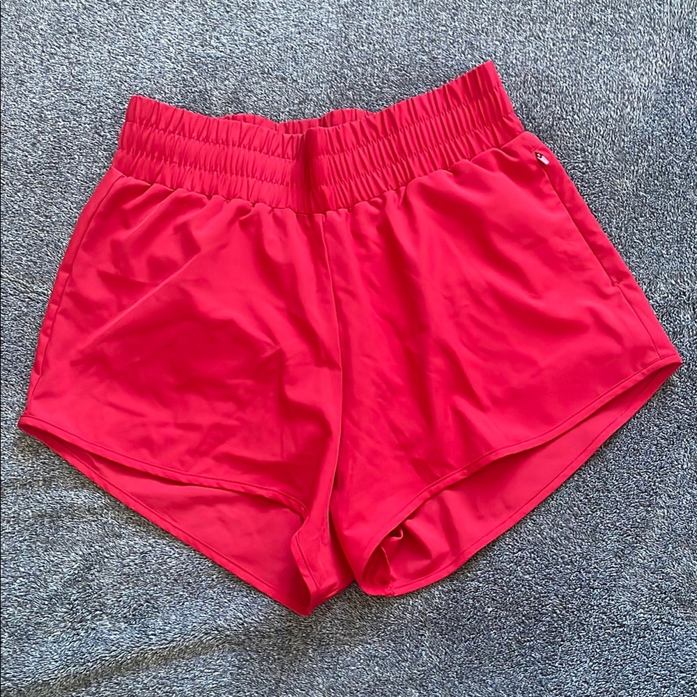 Fleo Red Athletic CrossFit or Running Shorts Lightweight Size Small